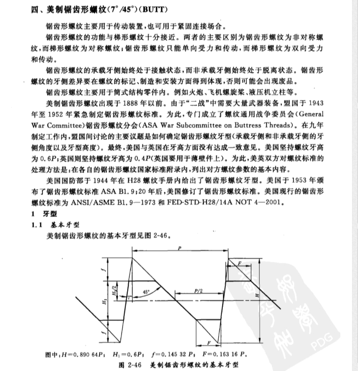 美制锯齿型螺纹
