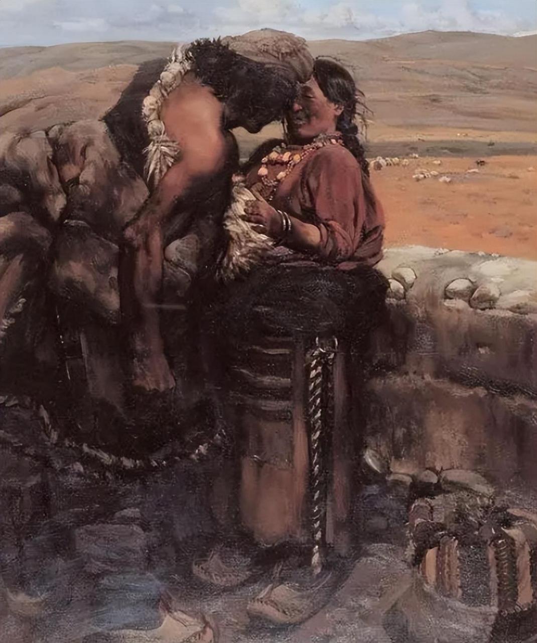 这幅名为《牧羊人》的油画