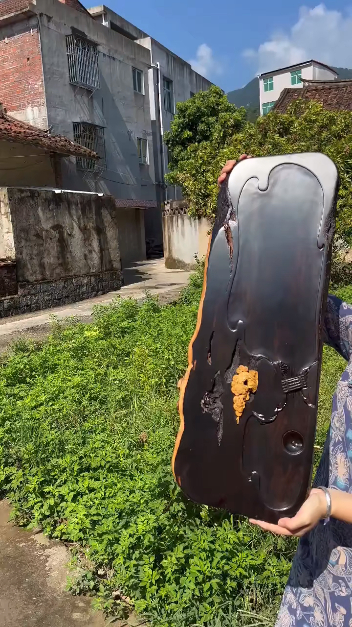 这是一片有灵魂的紫光檀茶盘-度小视