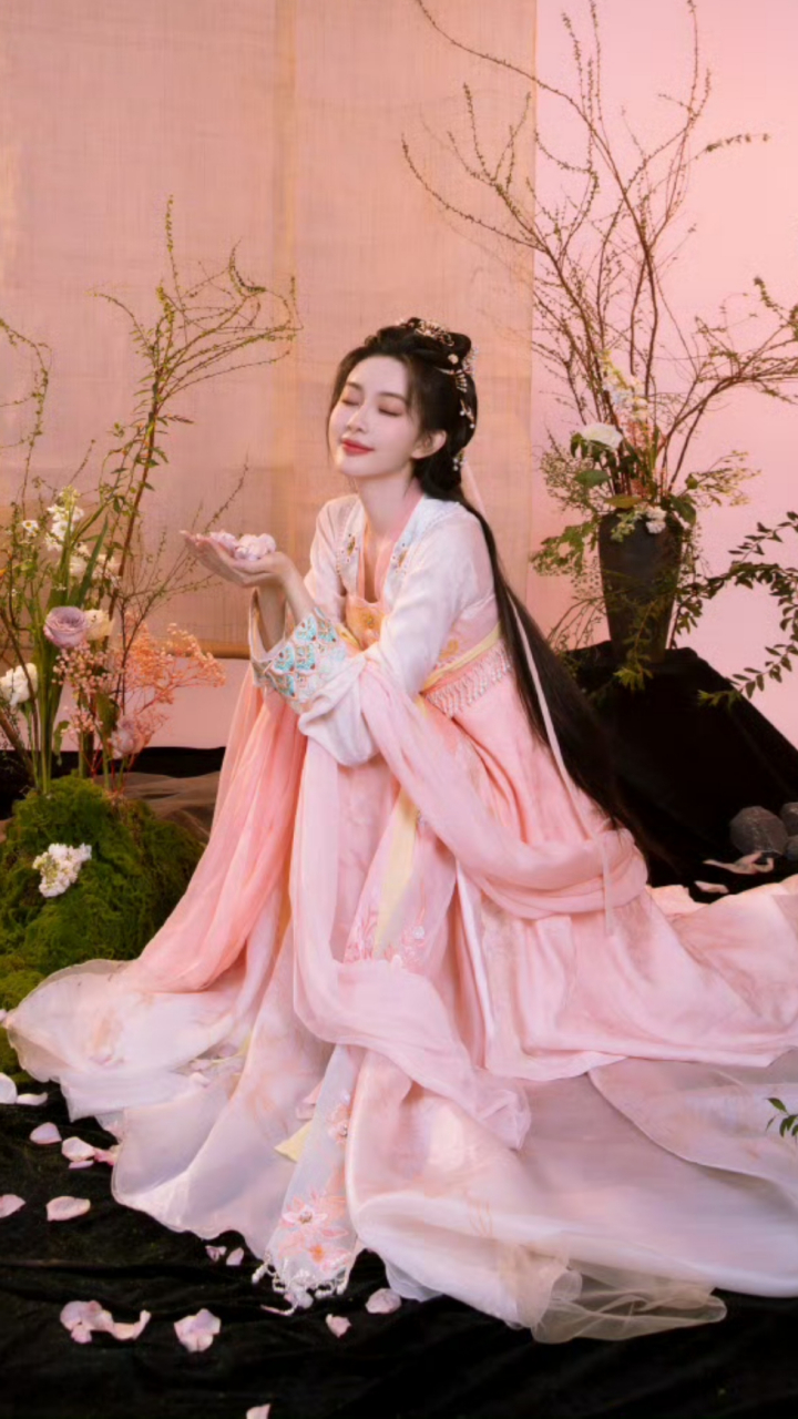 孟子义桃花妆# 孟子义小姐姐身穿粉色古代造型,美女的装扮真好看,孟