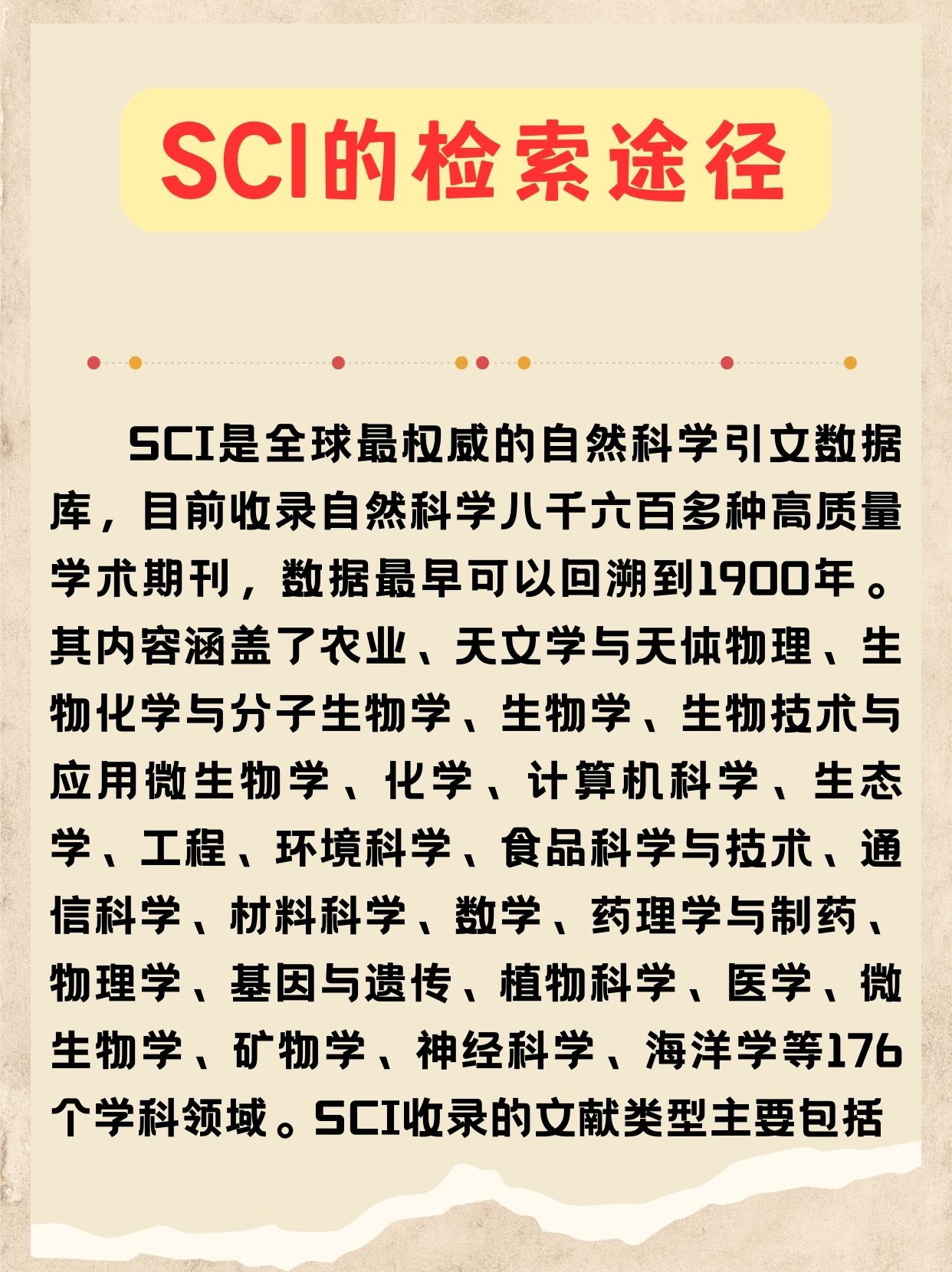 sci的检索途径与步骤