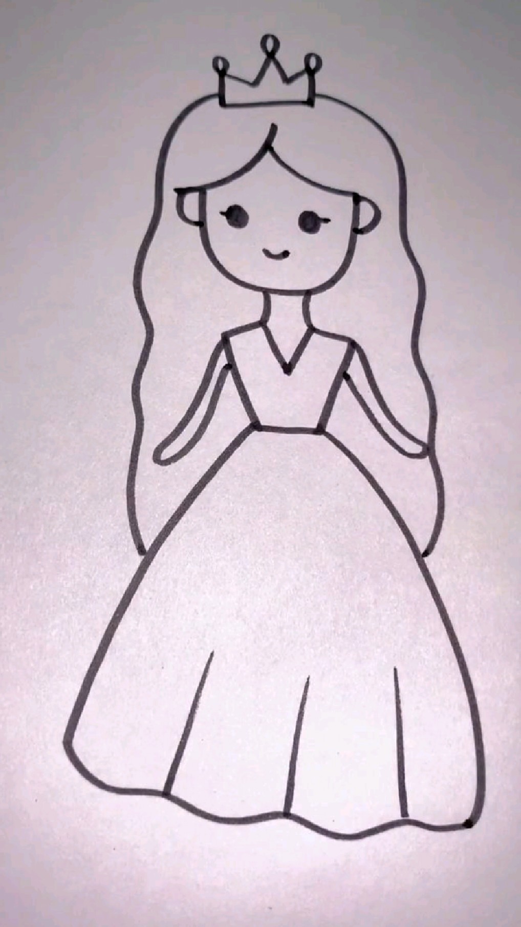 很简单的小公主怎么画图片