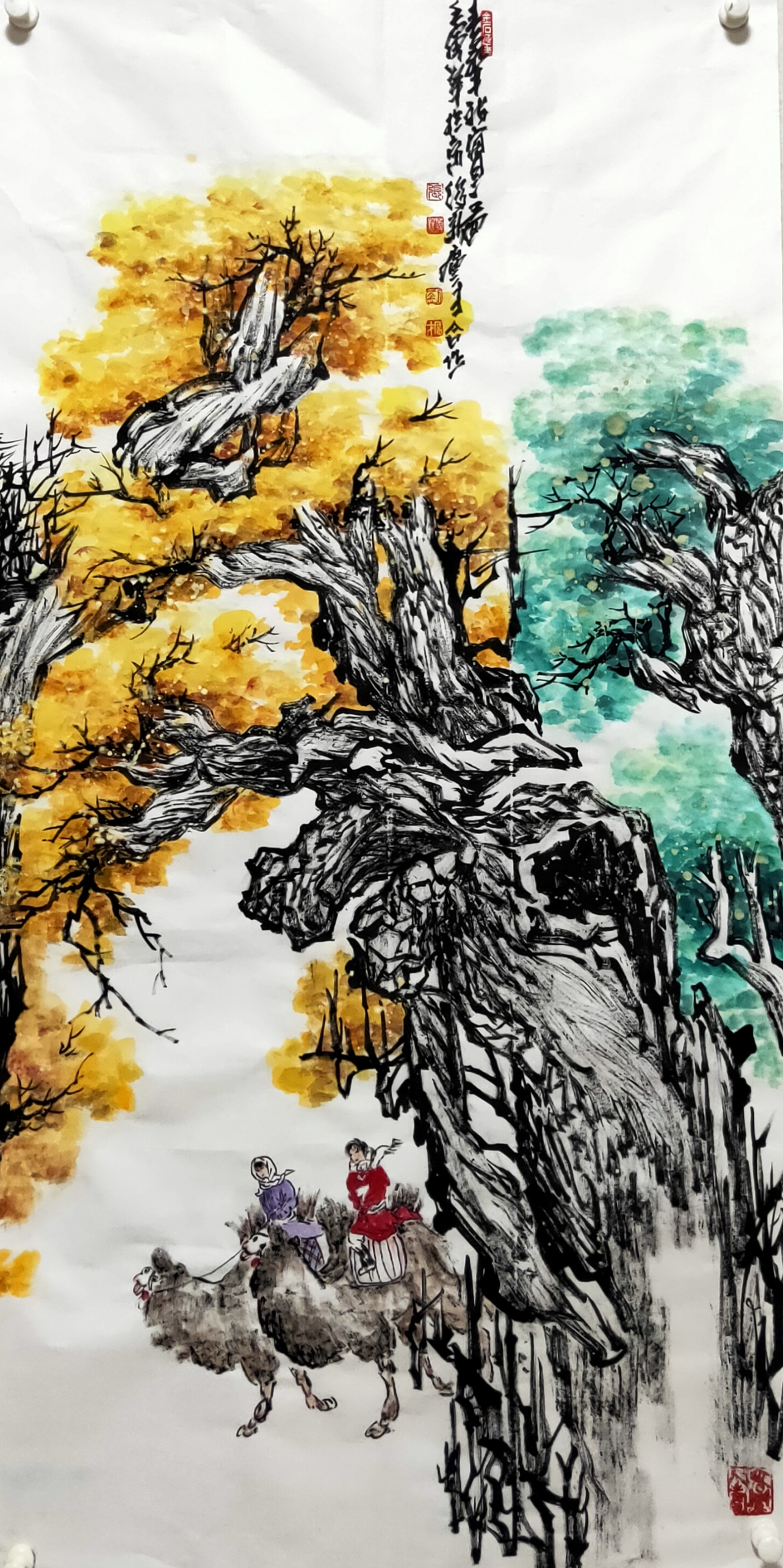 焦墨山水胡杨领军人物刘广才其作品再现