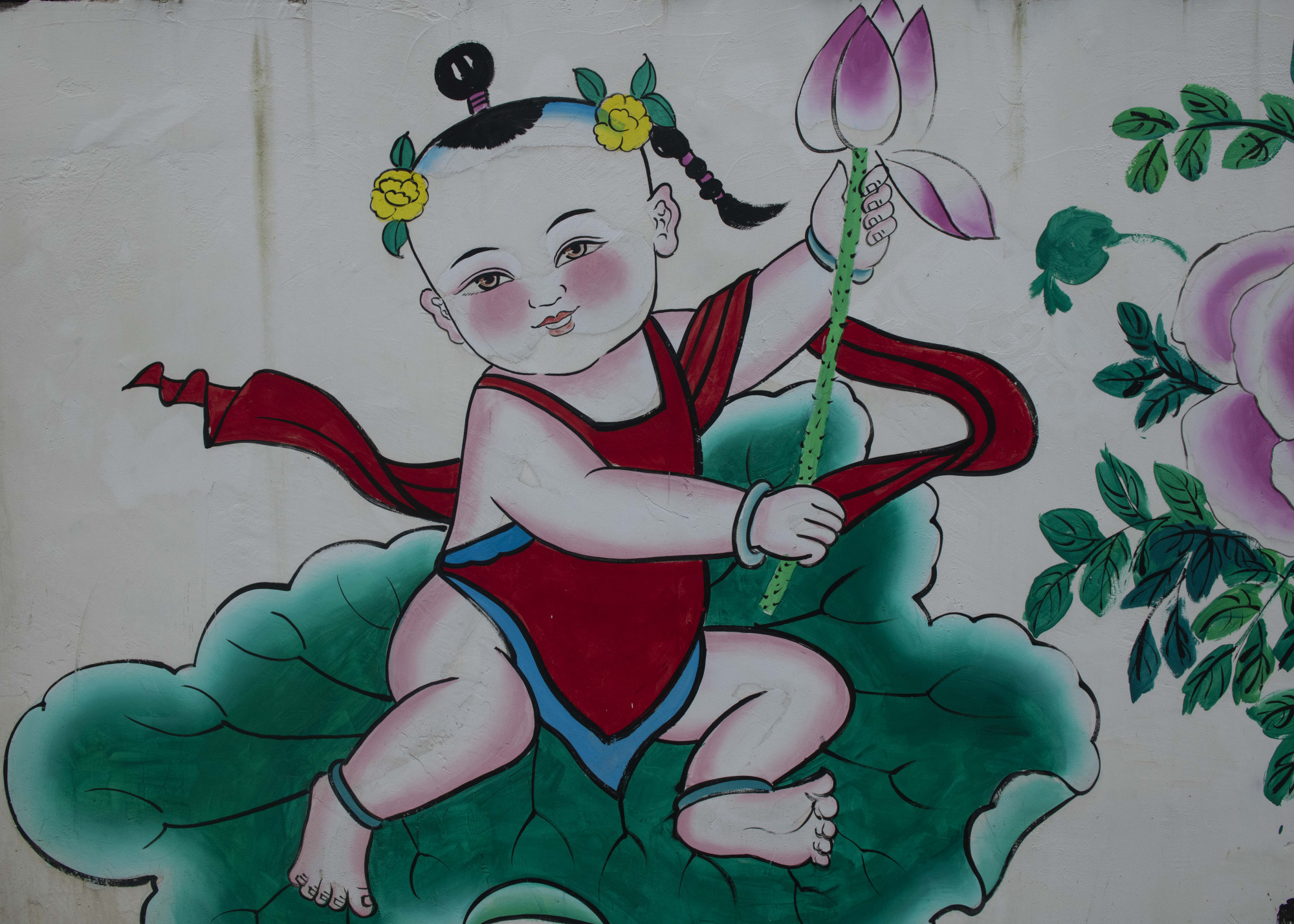 绵竹市年画形象百逼真,十分诱人