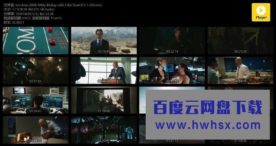 《钢铁侠/Iron Man》4k|1080p高清百度网盘