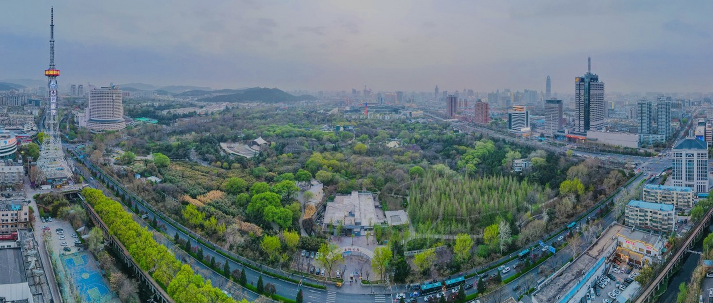 遇见春天的美好 济南泉城公园全景图来了#济南旅游