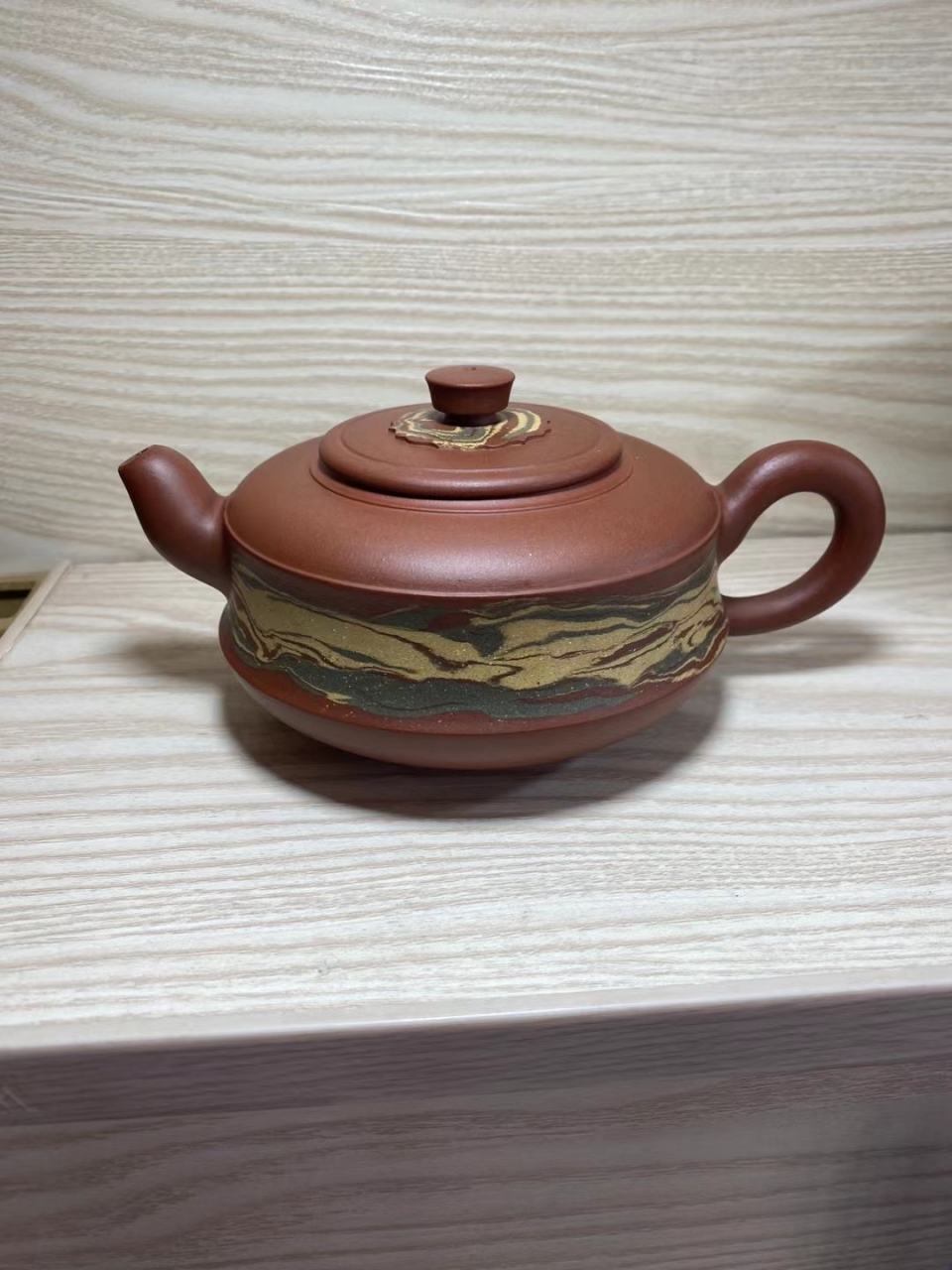 吴培林大师 绞泥作品.#宜兴紫砂壶