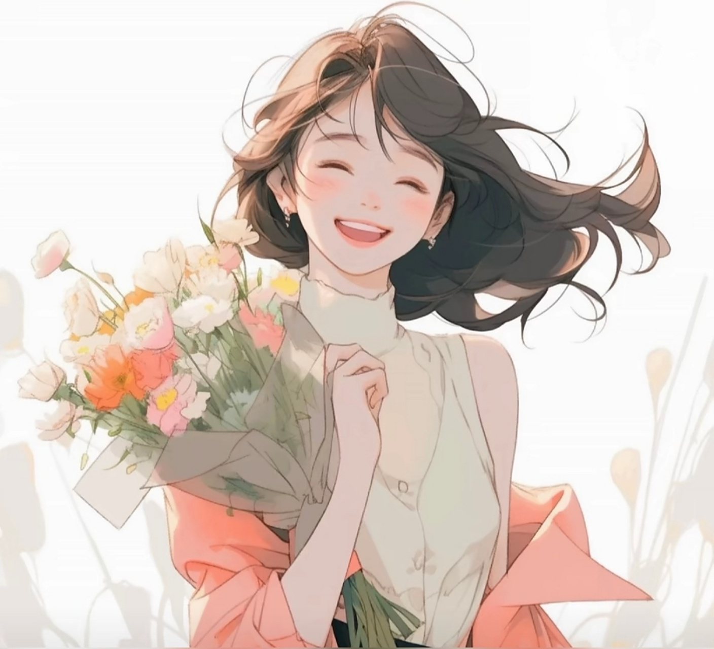 动漫 头像 人物 花开浪漫! 治愈系笑容!