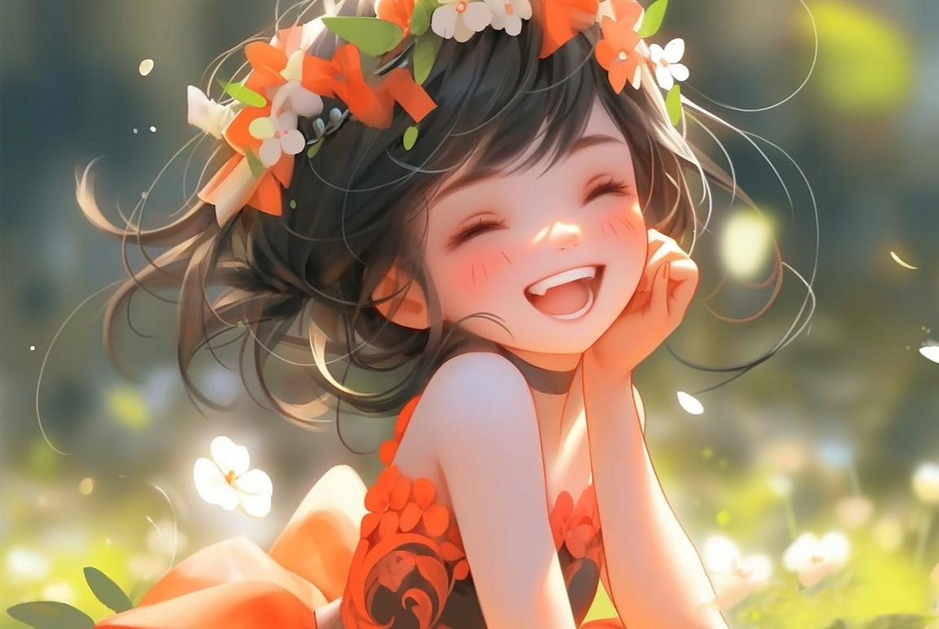 哈哈快乐女孩治愈头像.