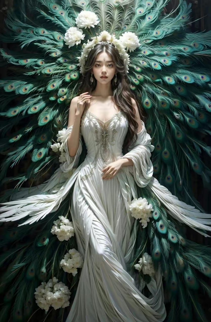 二次元孔雀公主壁纸