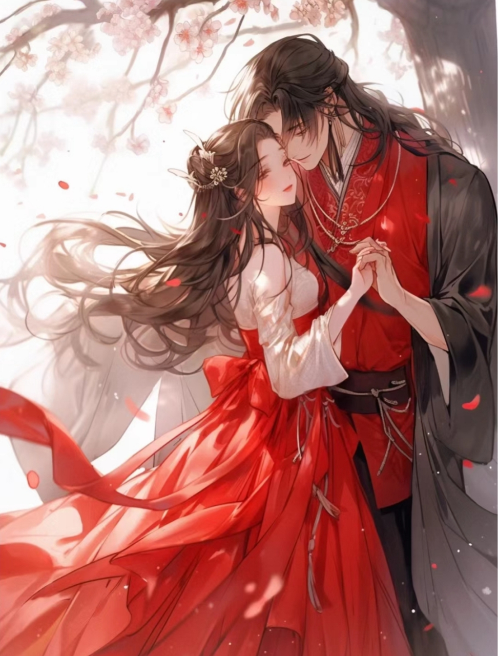 古风情侣图:时光静好,与君语;细水流年,与君同;繁华落尽,与君老.