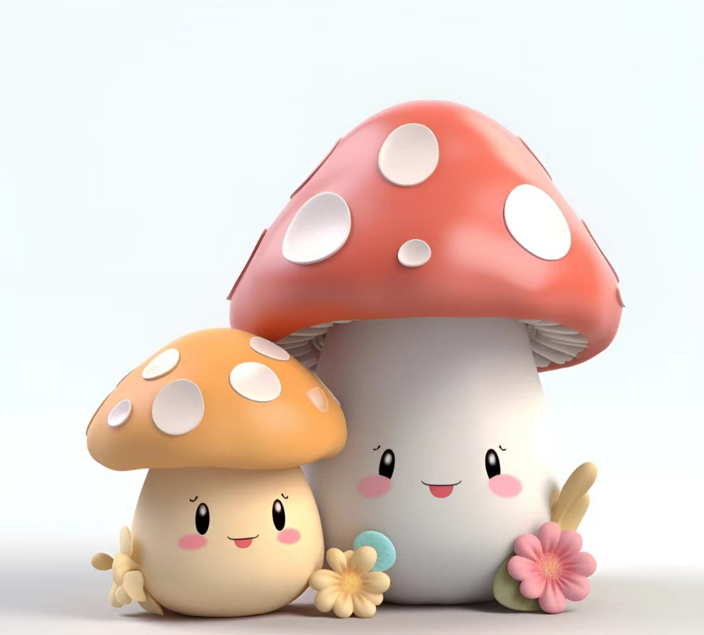 可爱的小蘑菇头