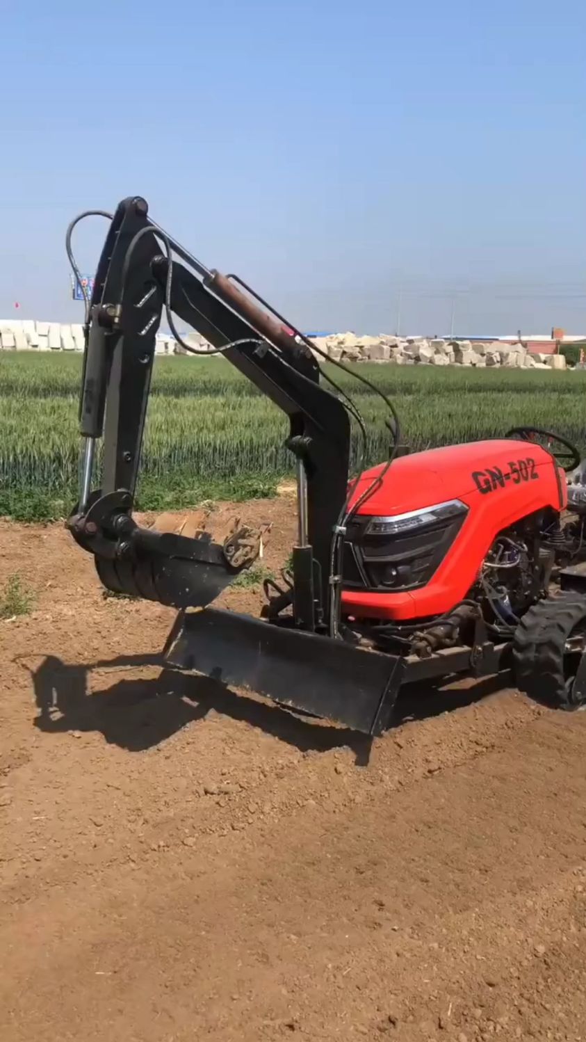 50马力履带旋耕机加装挖机,工程农用两不误
