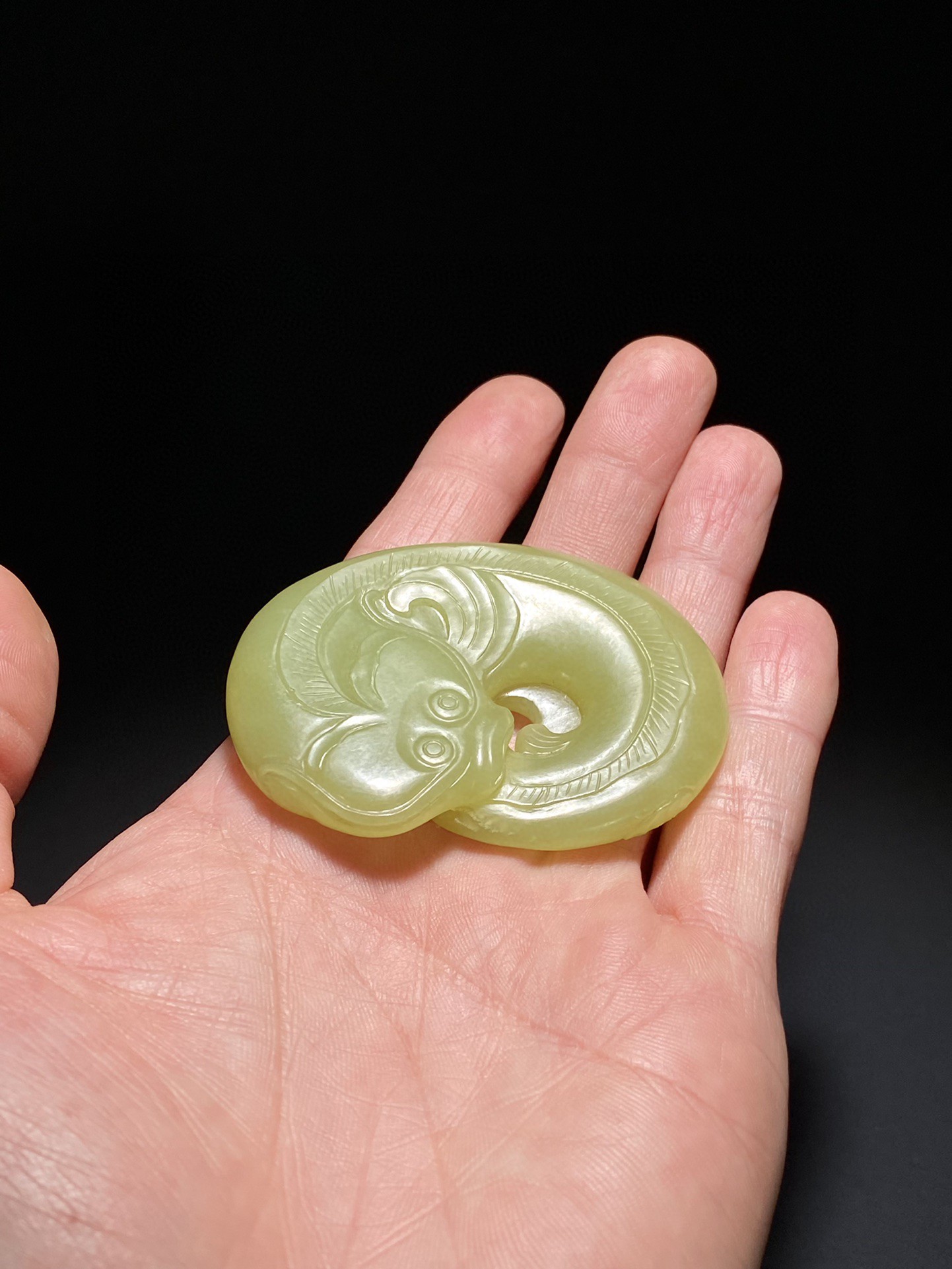 清 和田玉籽料 黄玉 鲶鱼珮 年年有余 挂件 把件