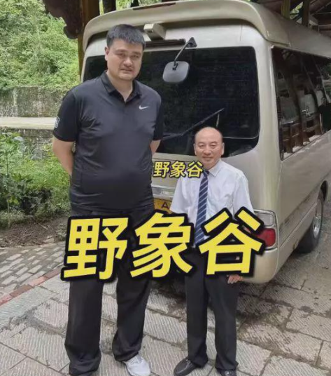 姚明云南度假,身高比大象还要高,网传他的体重已经超过了400斤