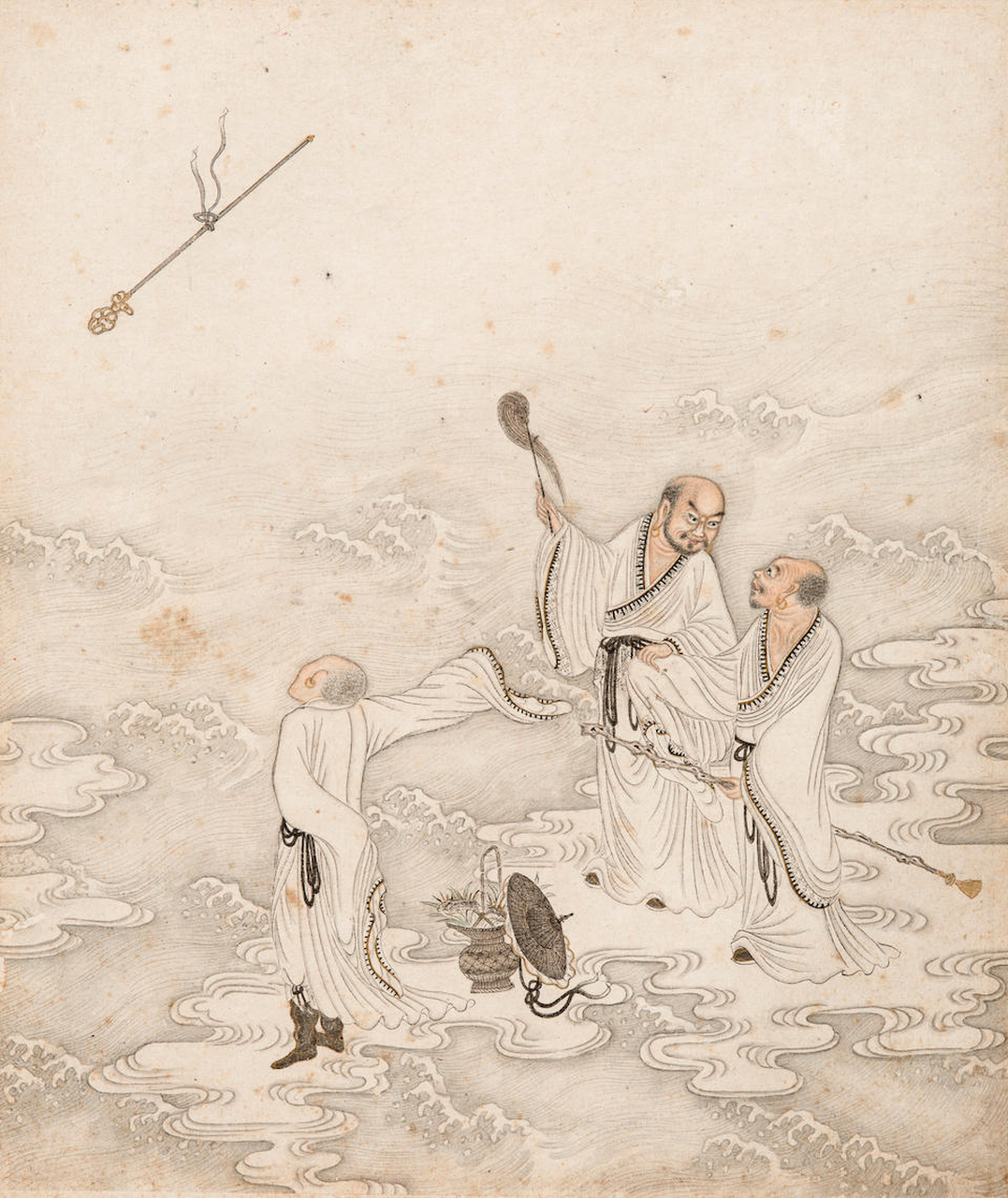 罗汉渡海图册页十二开. ​​​ #绘画欣赏