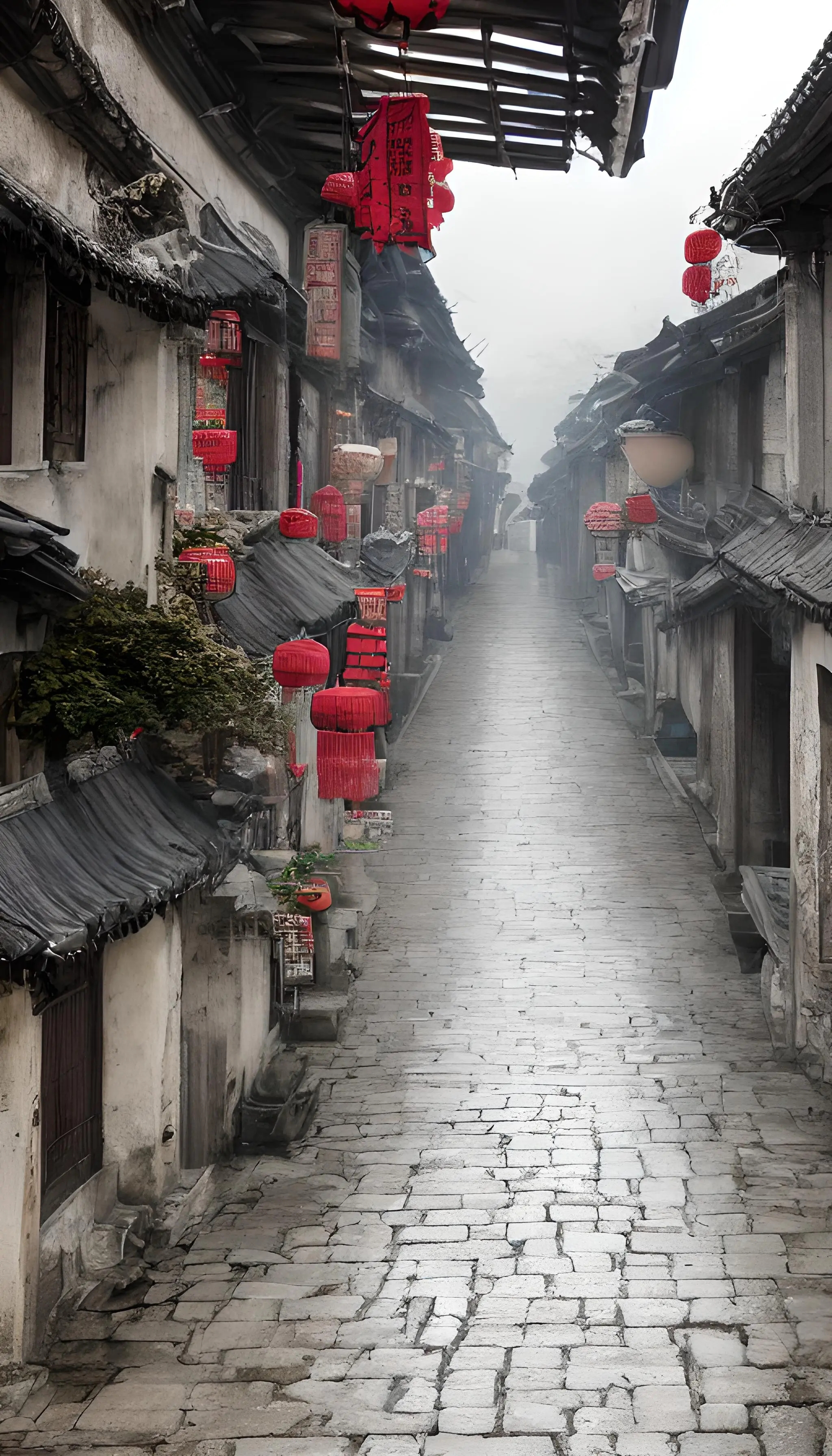 雨后的石板路