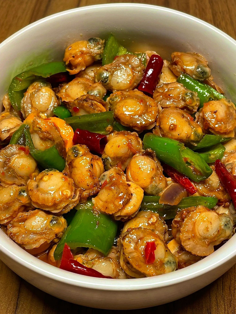 辣炒扇贝肉,过瘾,三碗饭都吃不够#心动的美食# #我的美食分享# #美食