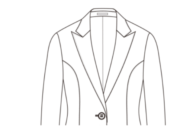 枪驳头西服领是什么样子的