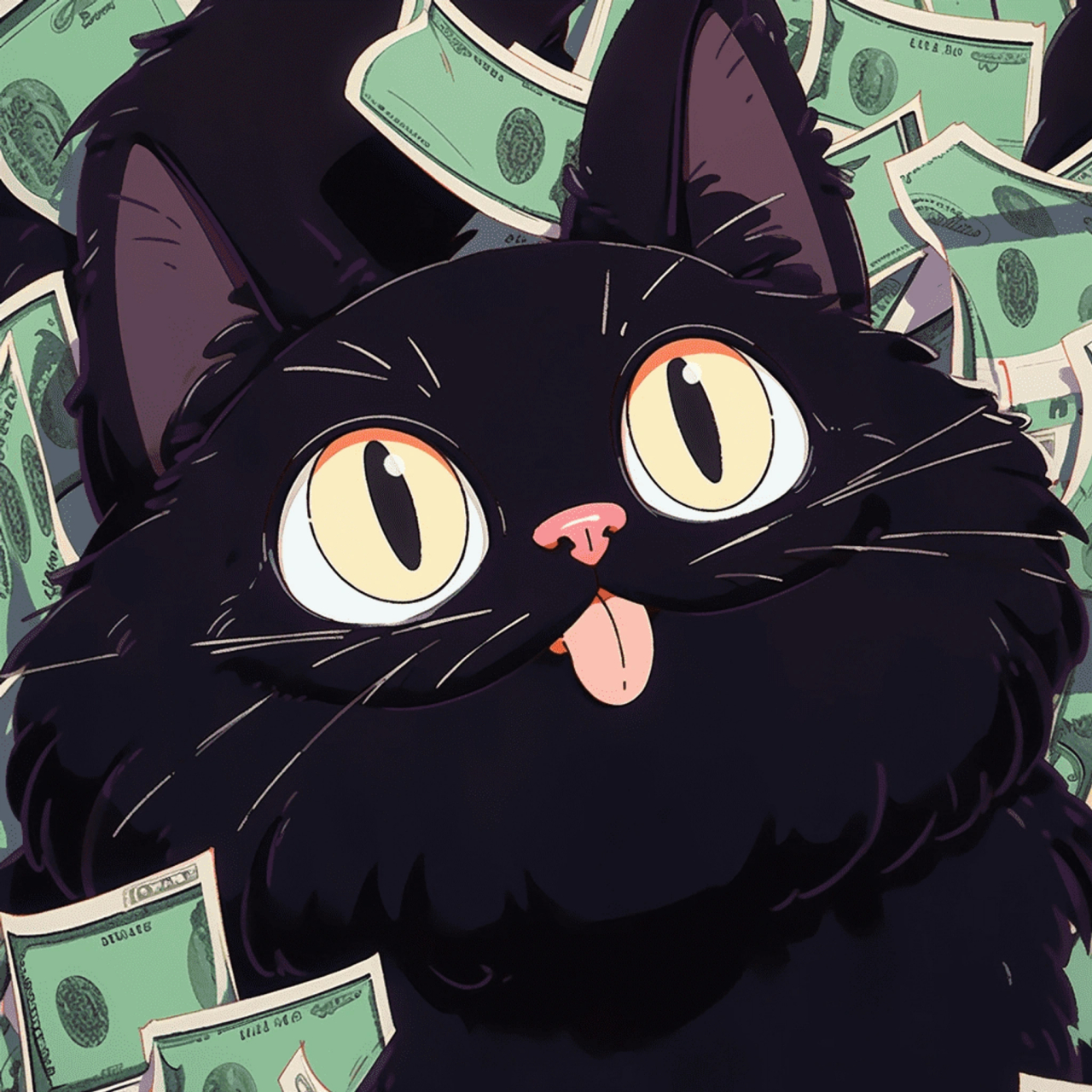 头像丨小黑猫 676767 #绘画欣赏