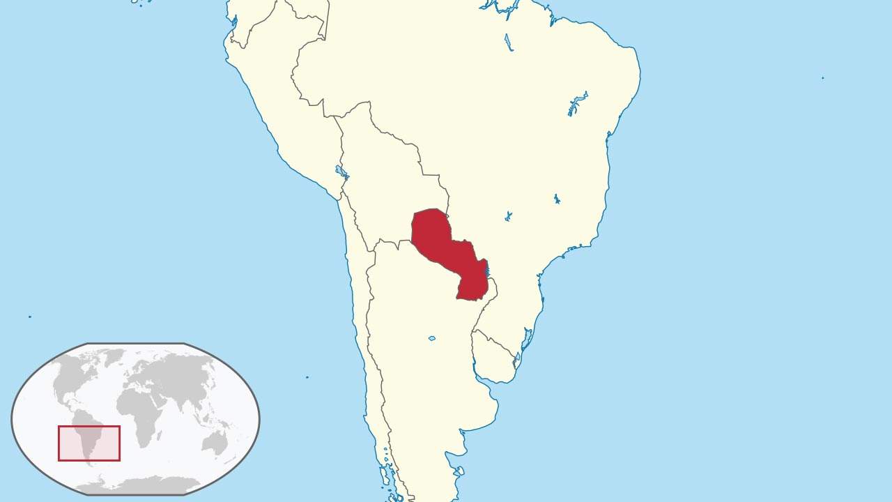 巴拉圭地形图