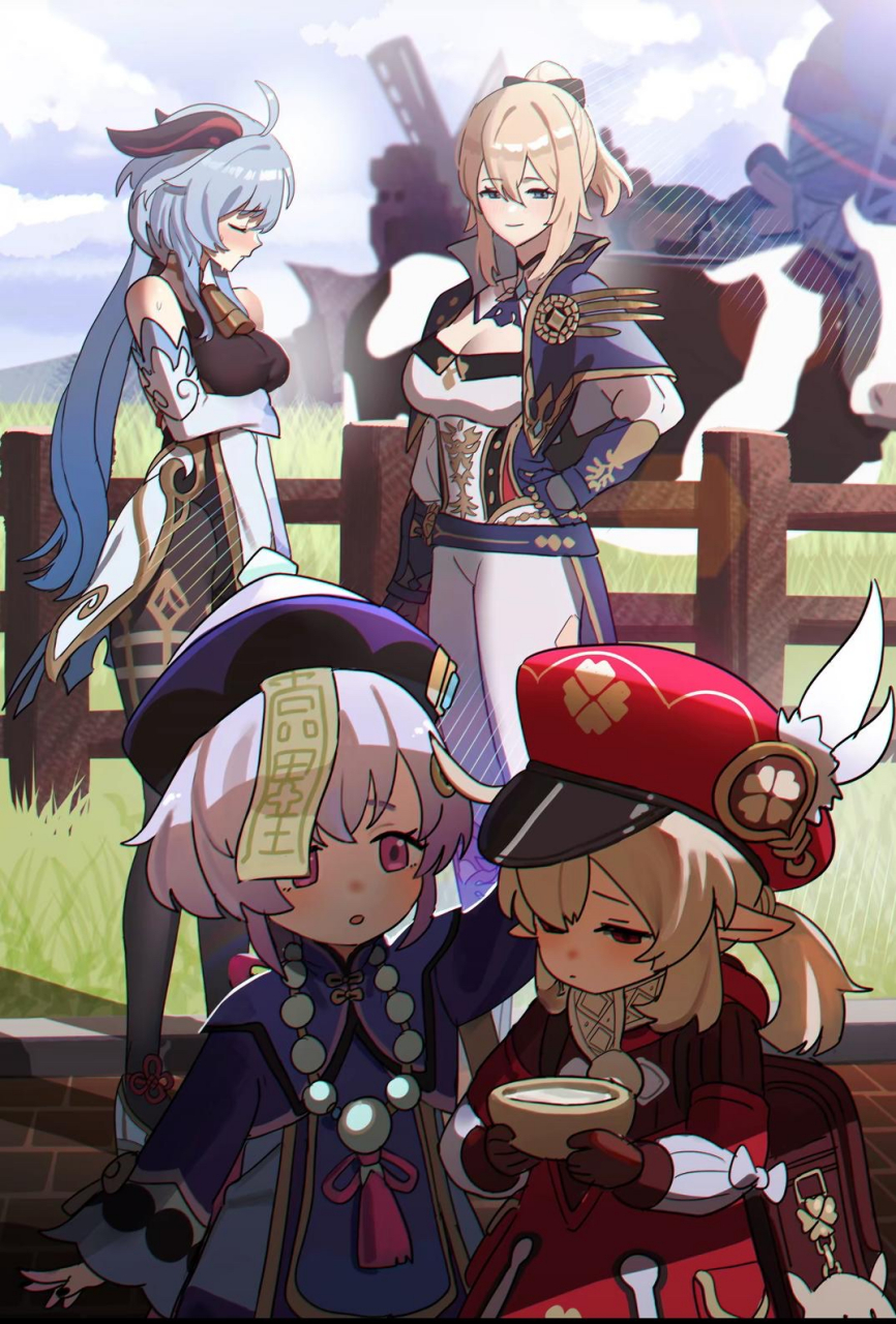 又挨琴团长骂了!好啦好啦,让七七分点新鲜榨的椰汁分你吧[三哈]#原神