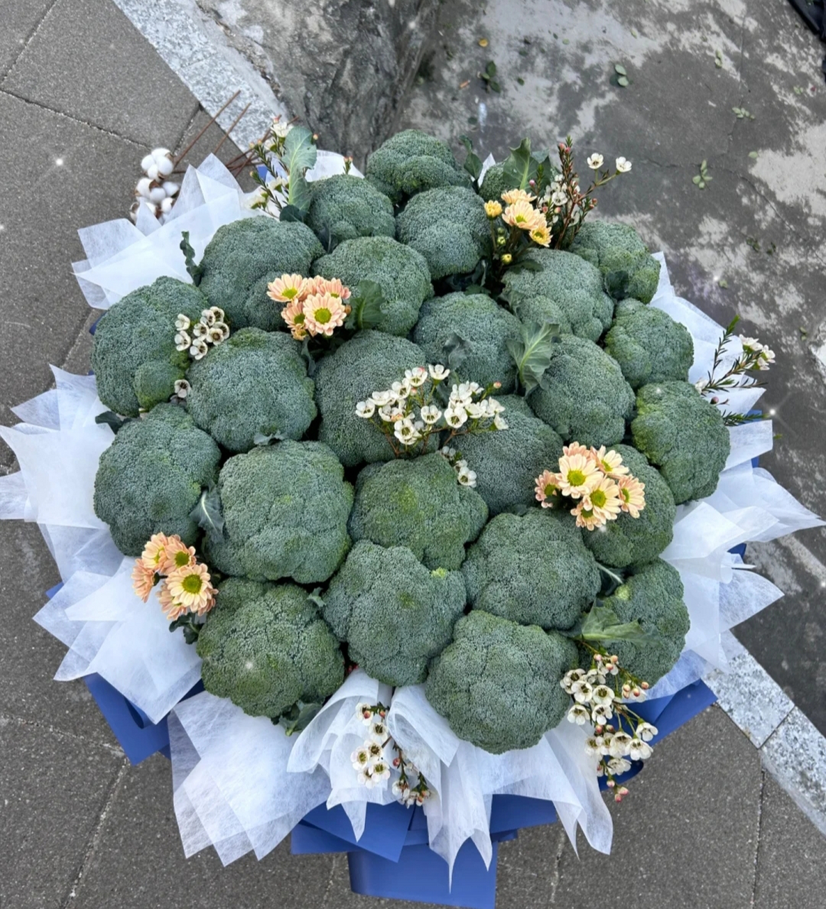 情人节收到一束西蓝花,不仅好看而且好吃.