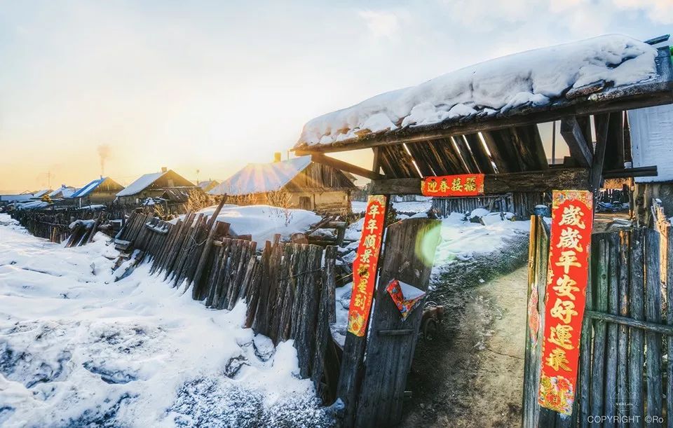 陕北北方农村雪景图片图片