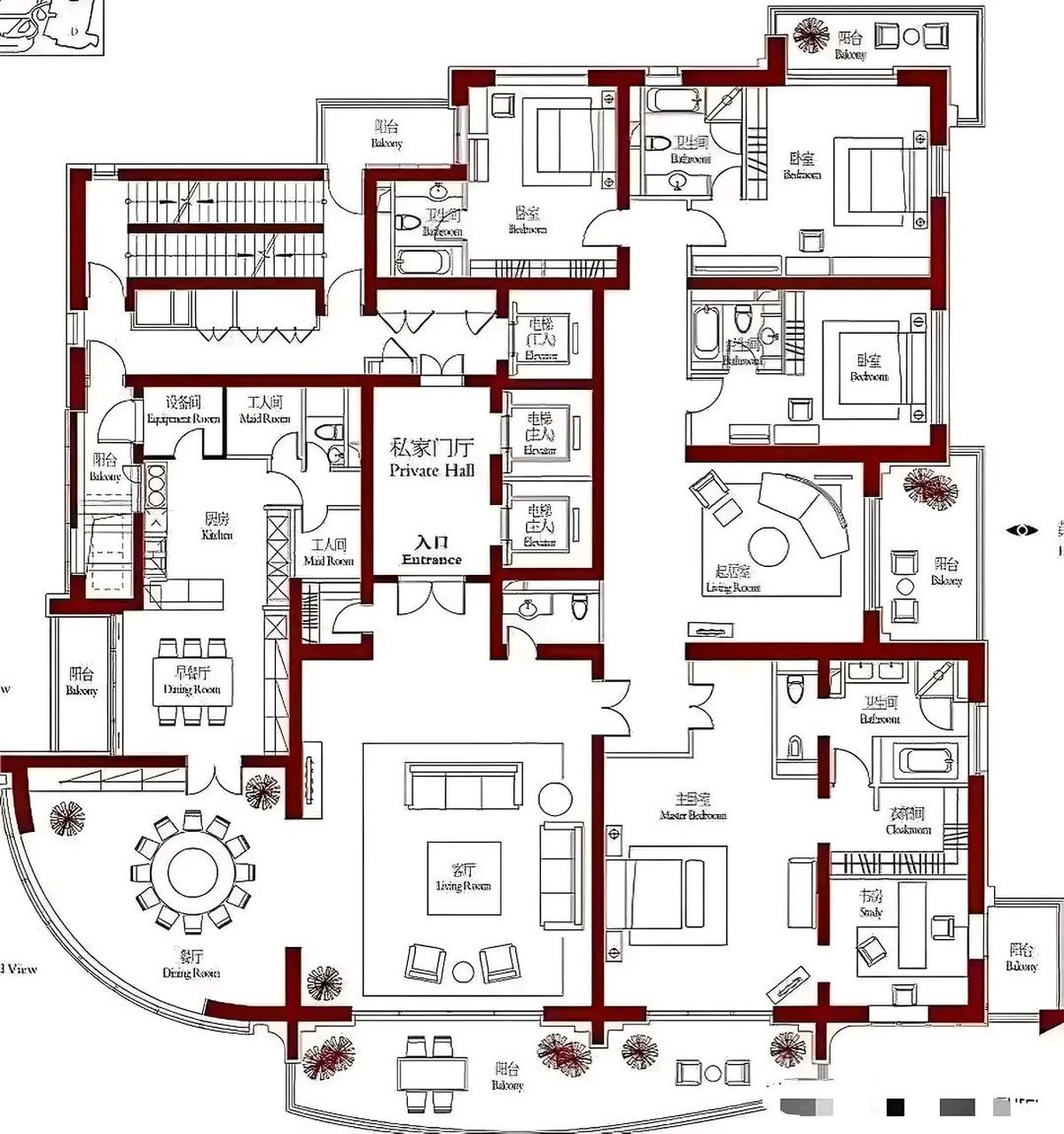 据说是汤臣一品的房子,住不起,看看也行