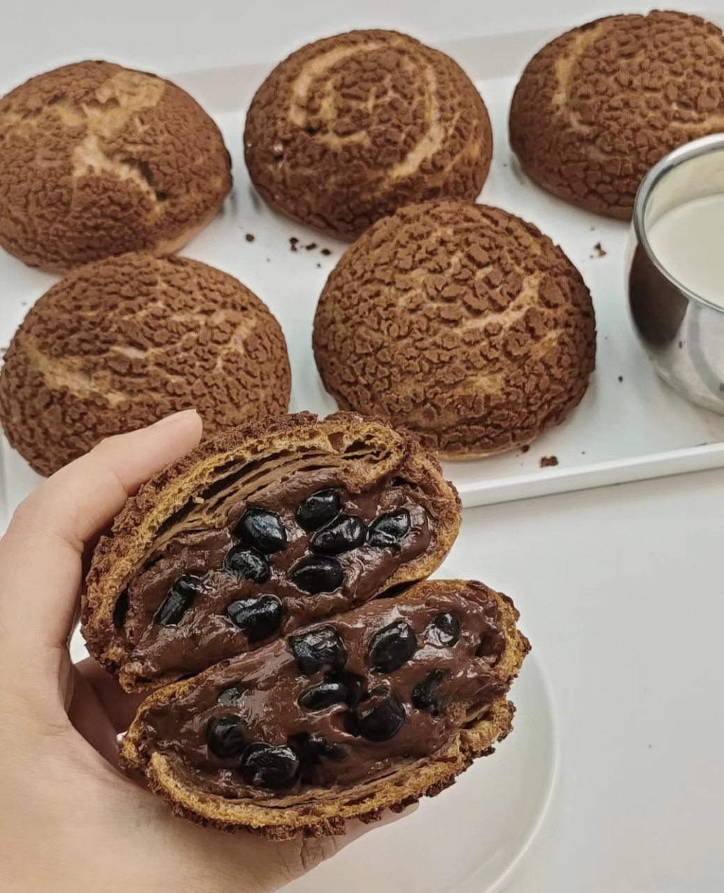 爆浆可可脆波波大泡芙,太好吃了!