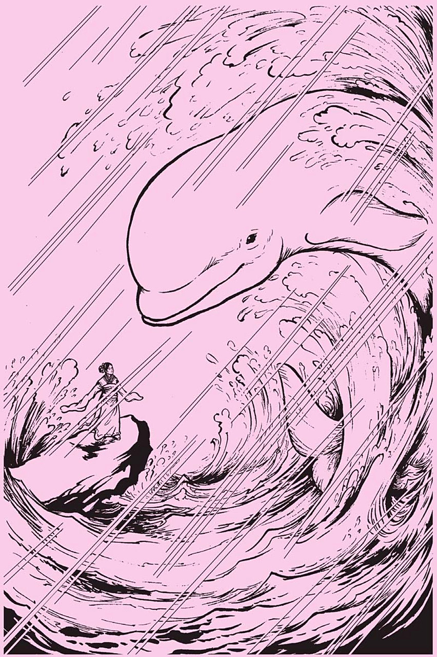 田川氏就要临盆了,而她却做了个怪梦:偌大一头白鲸,长可十余丈,整个冲