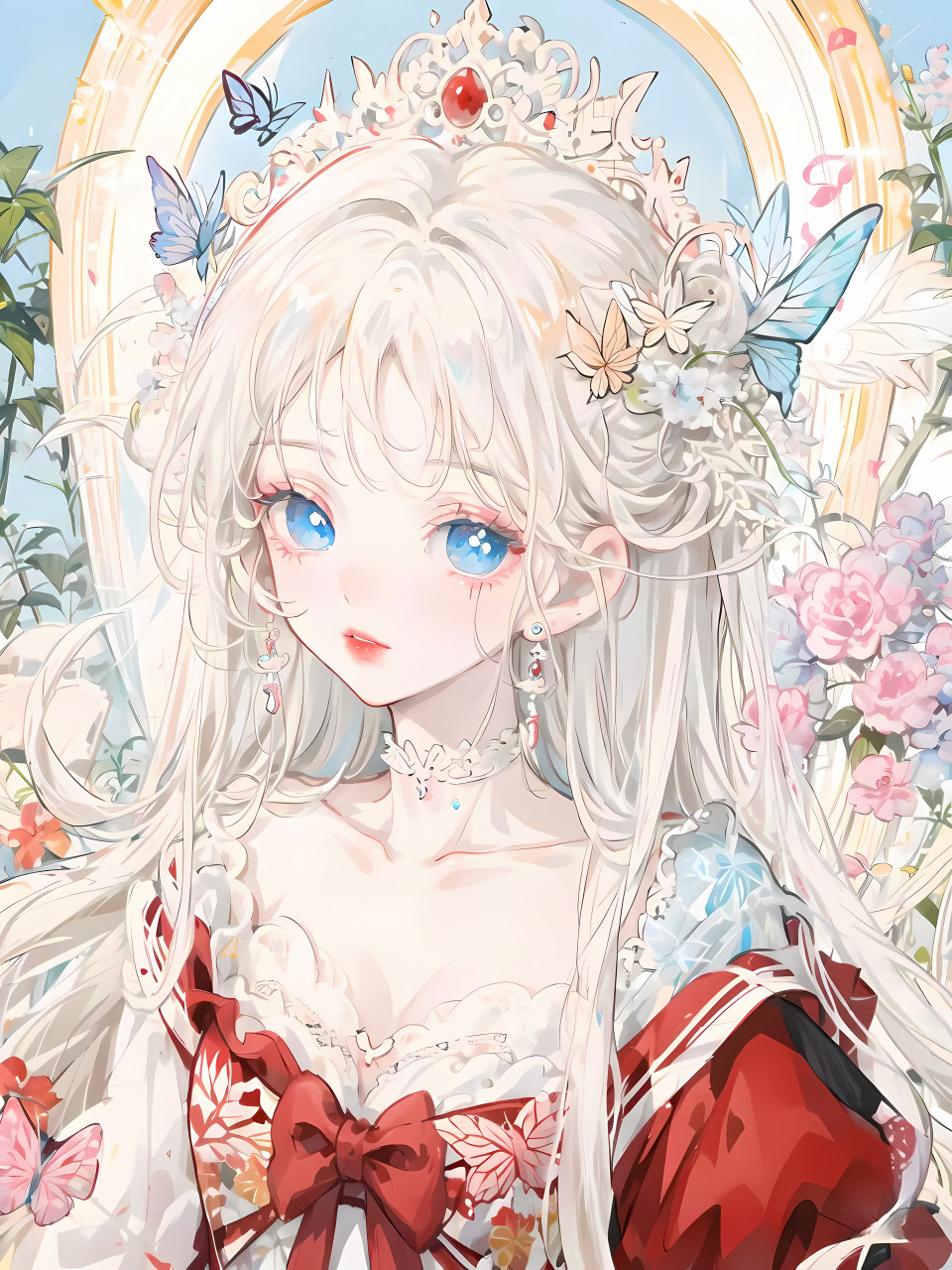 纯白蝴蝶公主头像 #二次元# #ai共创计划# #ai绘画