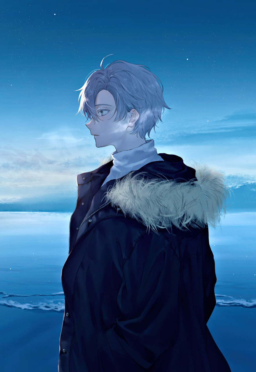 白毛帅哥侧颜杀#二次元# #二次元男# #我爱二次元