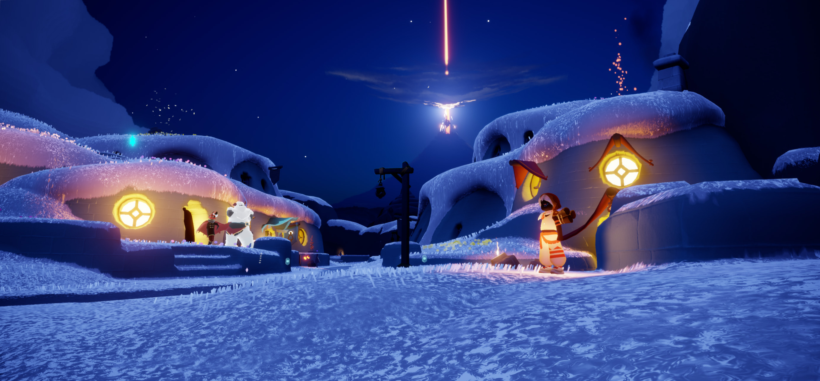 测试服「云巢」下雪的夜 真的好像童话里才会出现的