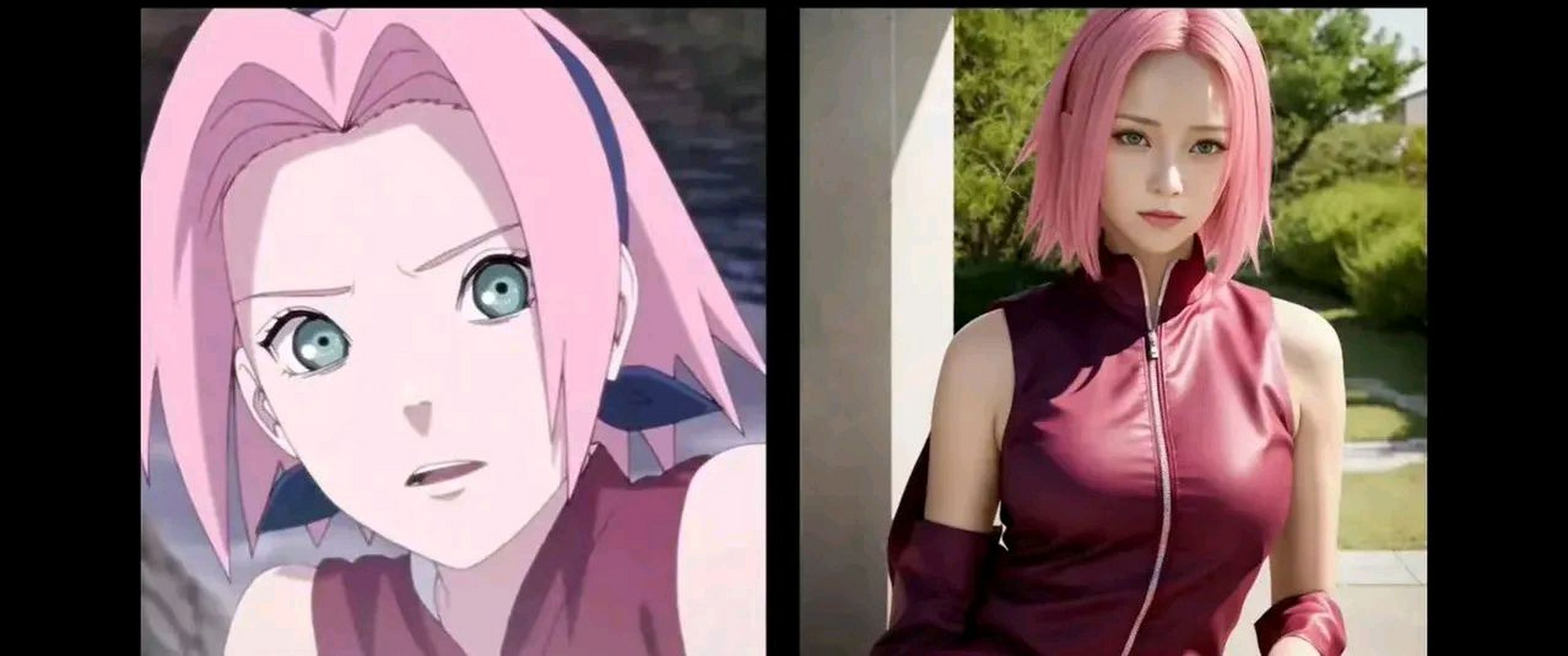 木叶四大美女的极品cos,小樱那个多少有点假#漫画