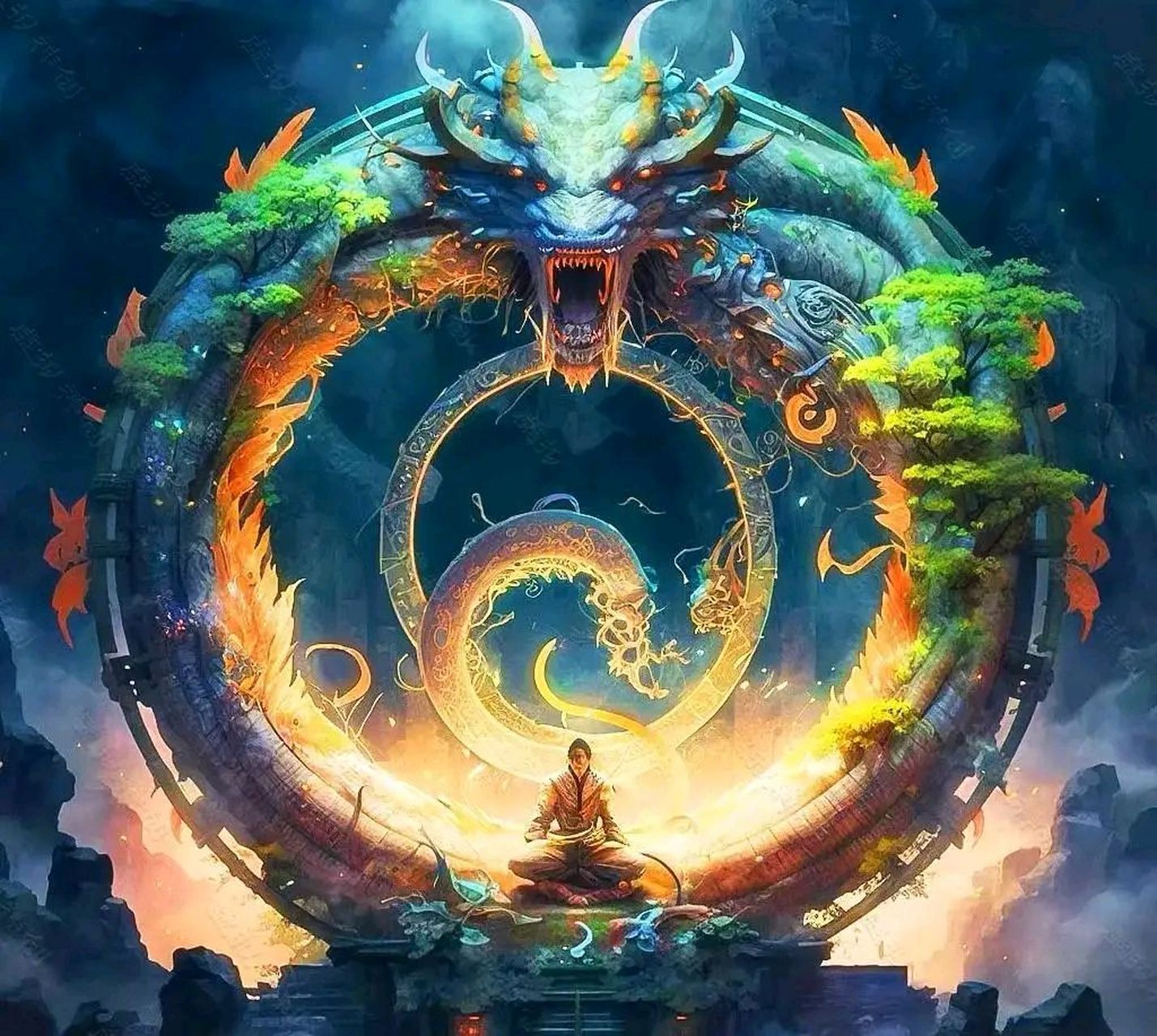 插图分享～神龙现世 蛰龙已惊眠,一啸动千山  #4月创作打卡挑战赛