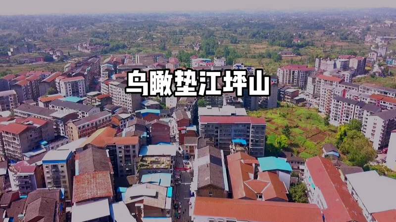 重庆垫江鸟瞰垫江曾经的坪山区现在的坪山镇看上去可真不小