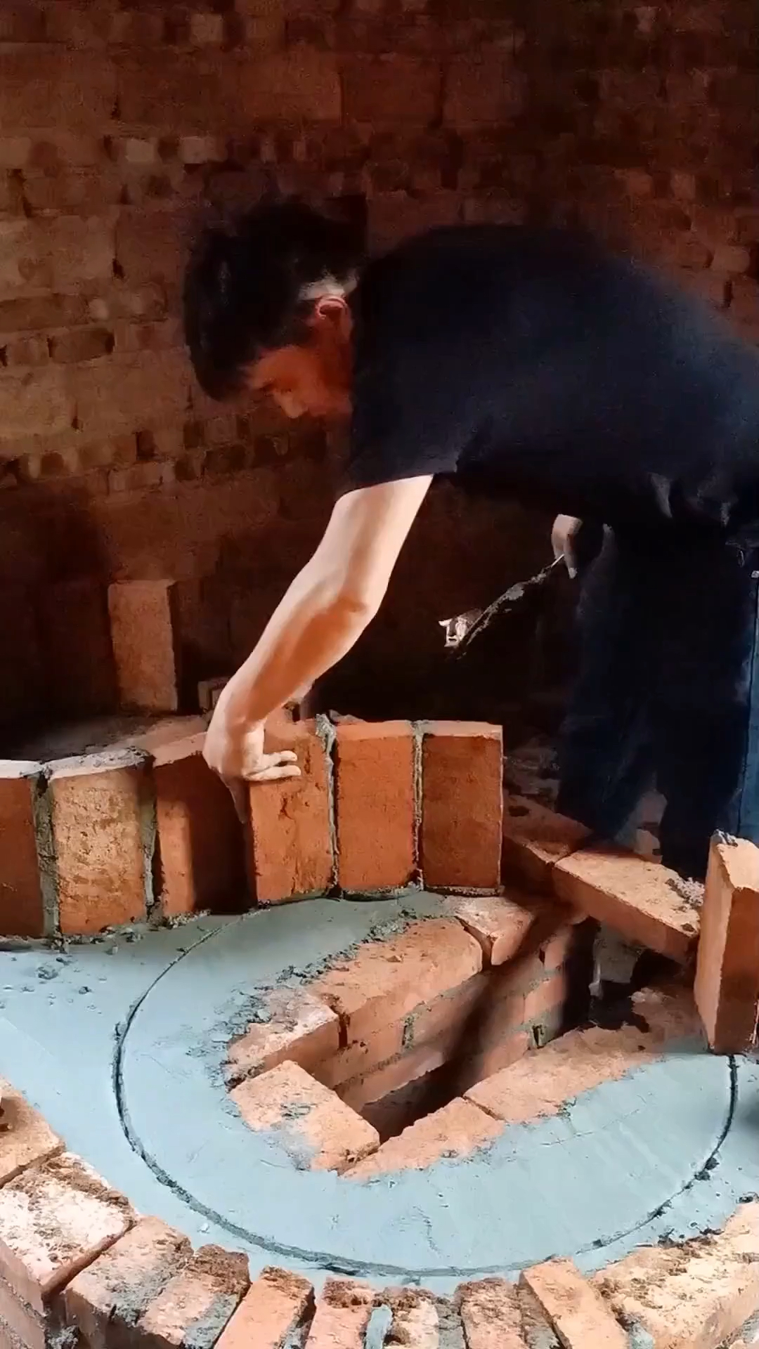 农村柴火灶制作过程