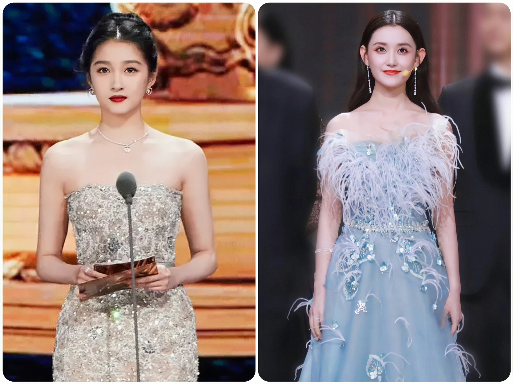 关晓彤×蒋依依,华表奖造型好漂亮,细数一下两人有很多共同点,童星