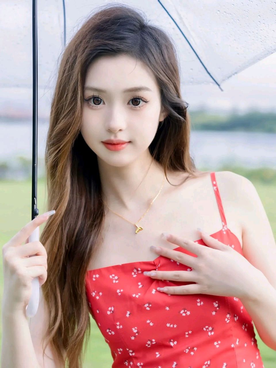 吊带连衣裙心动美女鉴赏纯情浪漫#生活# #性感好身材# #七夕约会穿