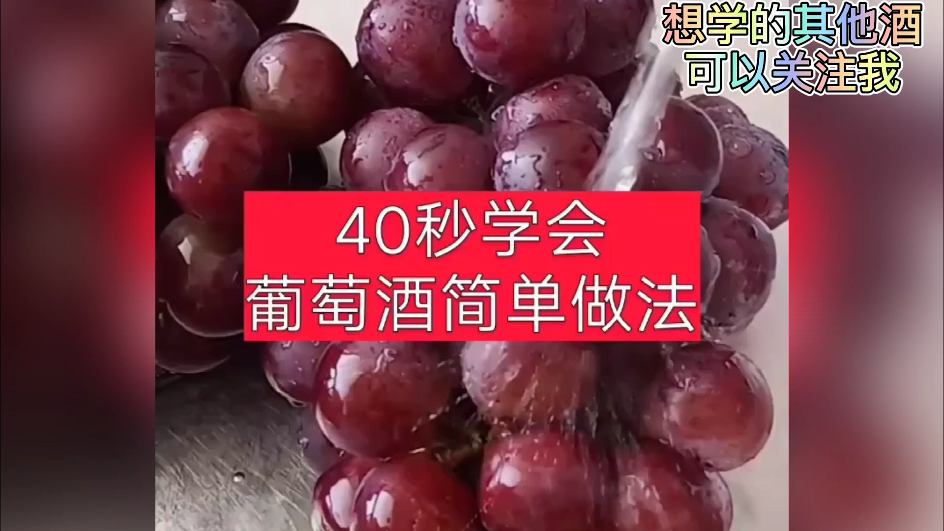 40秒学会葡萄酒简单做法
