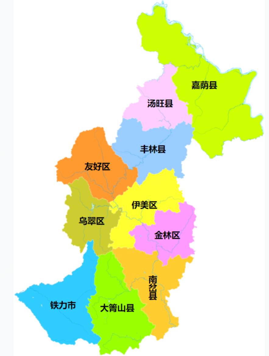 黑龙江省伊春市的15区合并为4个大市辖区,仍仅有1个人口超过10万