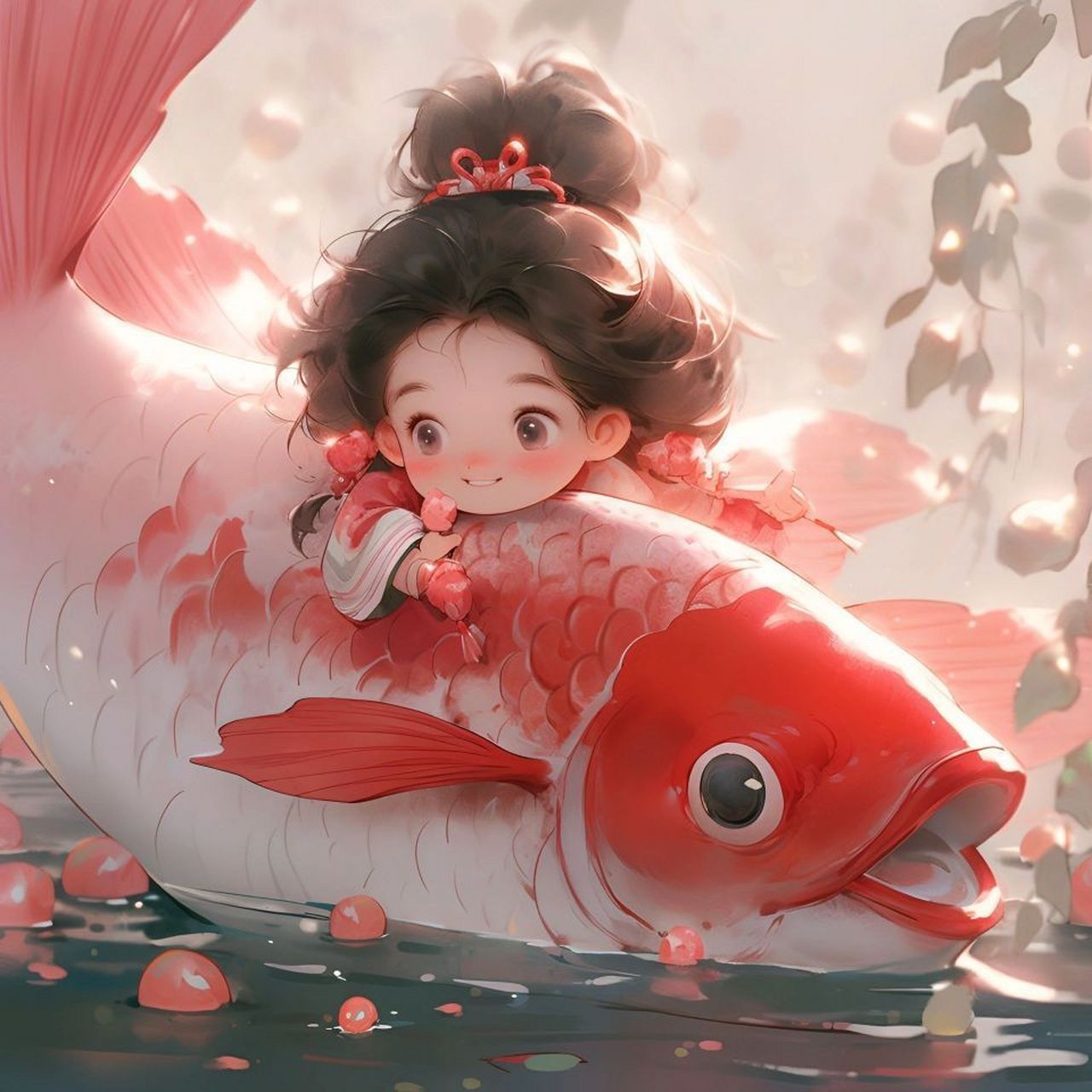 锦鲤附体女生头像 676767