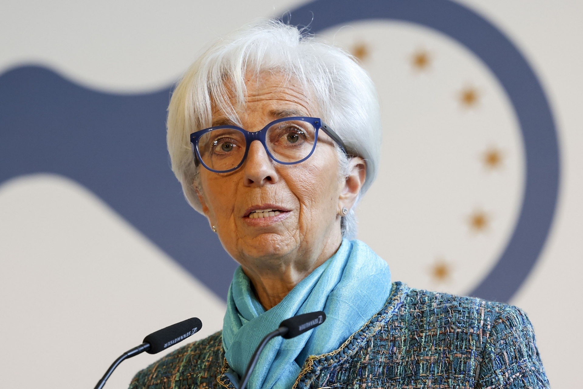 欧洲中央银行 (ecb) 行长克里斯蒂娜·拉加德 (christine lagarde)
