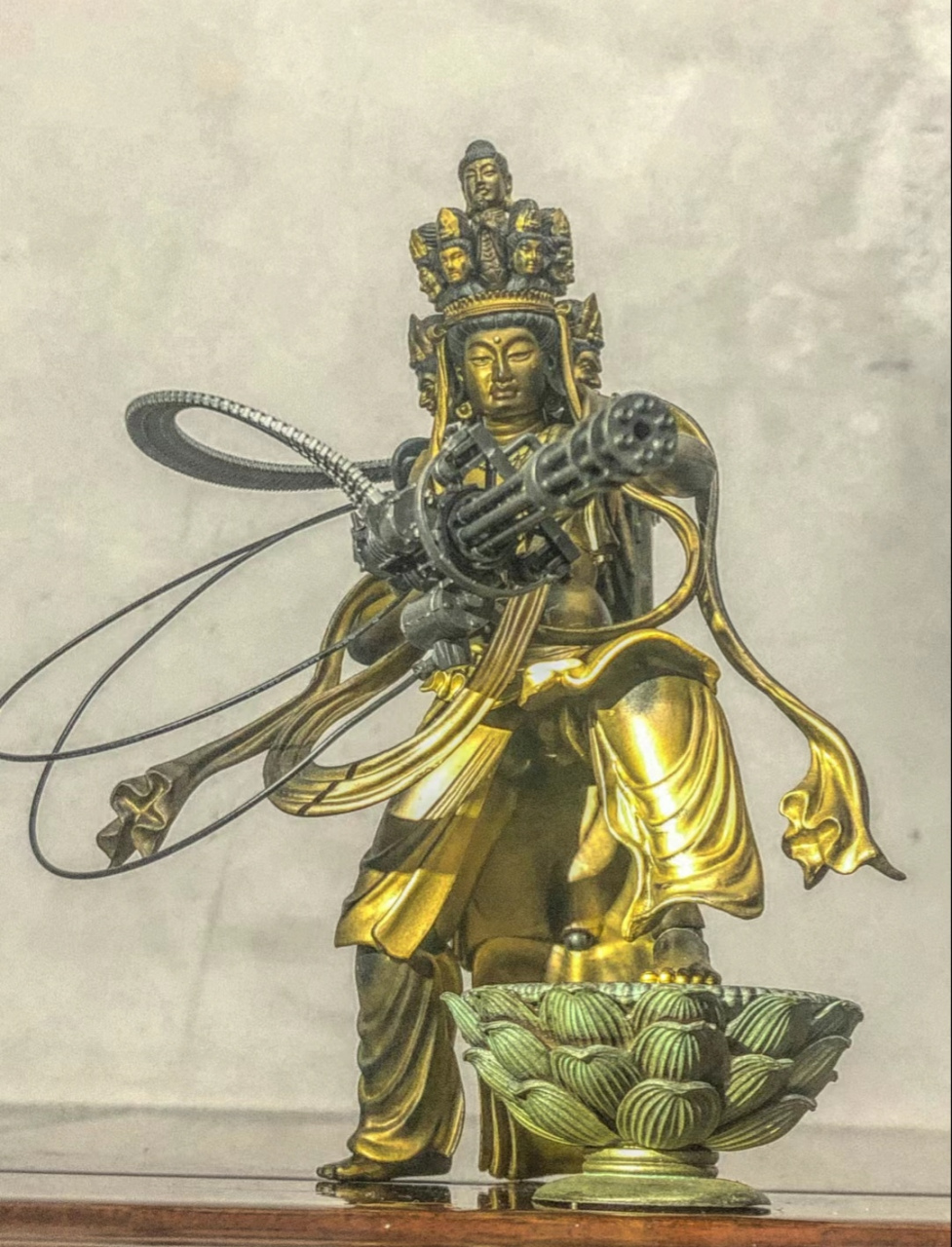 大慈大悲南无加特林菩萨,跪下忏悔吧!#搞笑# #趣图搞笑# #幽默