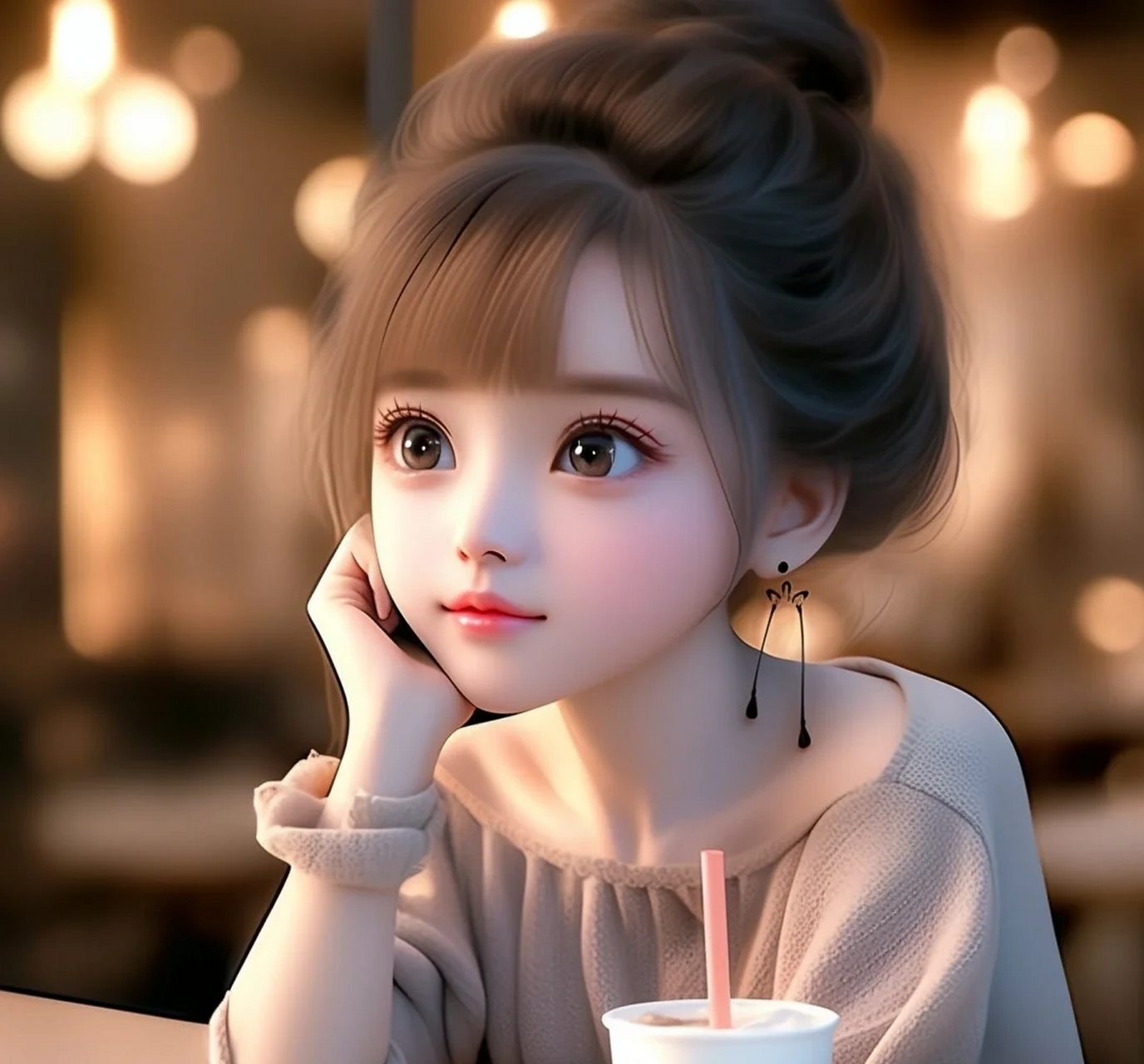 可爱呆萌的小姐姐