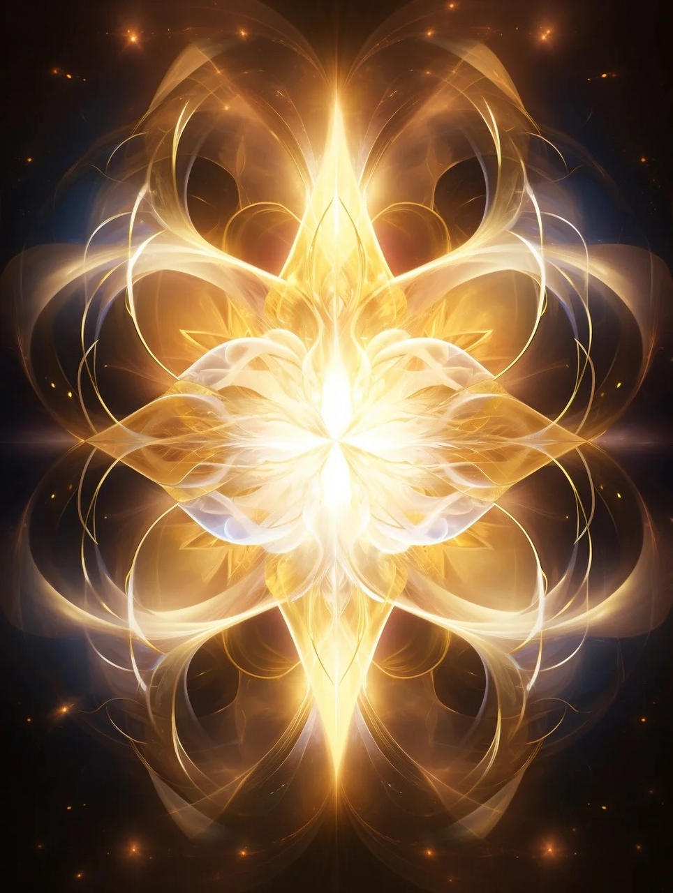 接收金色能量的绽放  鼓起勇气往自己最害怕的深处走去,与伤口在一起