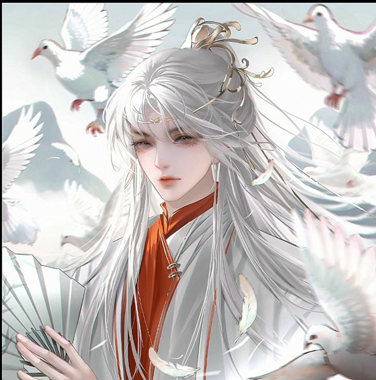 古风男生头像 是寒冬里绽放的白梅 是骨骼里不枯的玫瑰 是我永远的