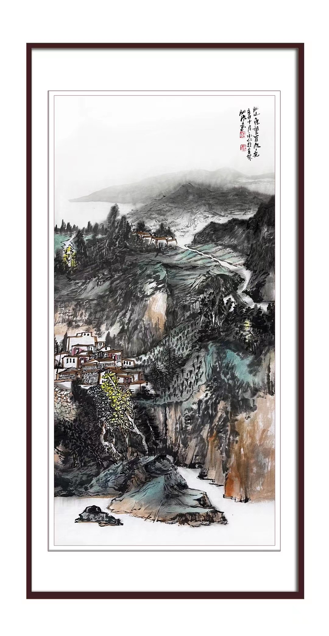 路永仁山水画作品清幽雅丽,烟云氤氲,亦古亦今