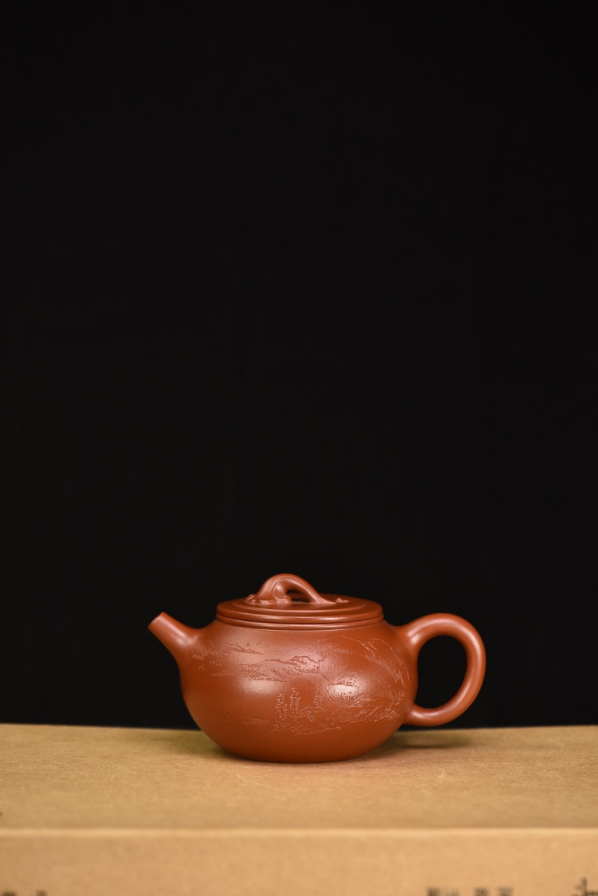 汤宣武【锦上添花】  原矿大红袍  210ml#紫砂壶# #全手工